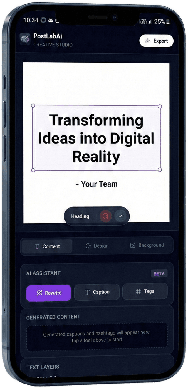 PostLab AI Mobile App